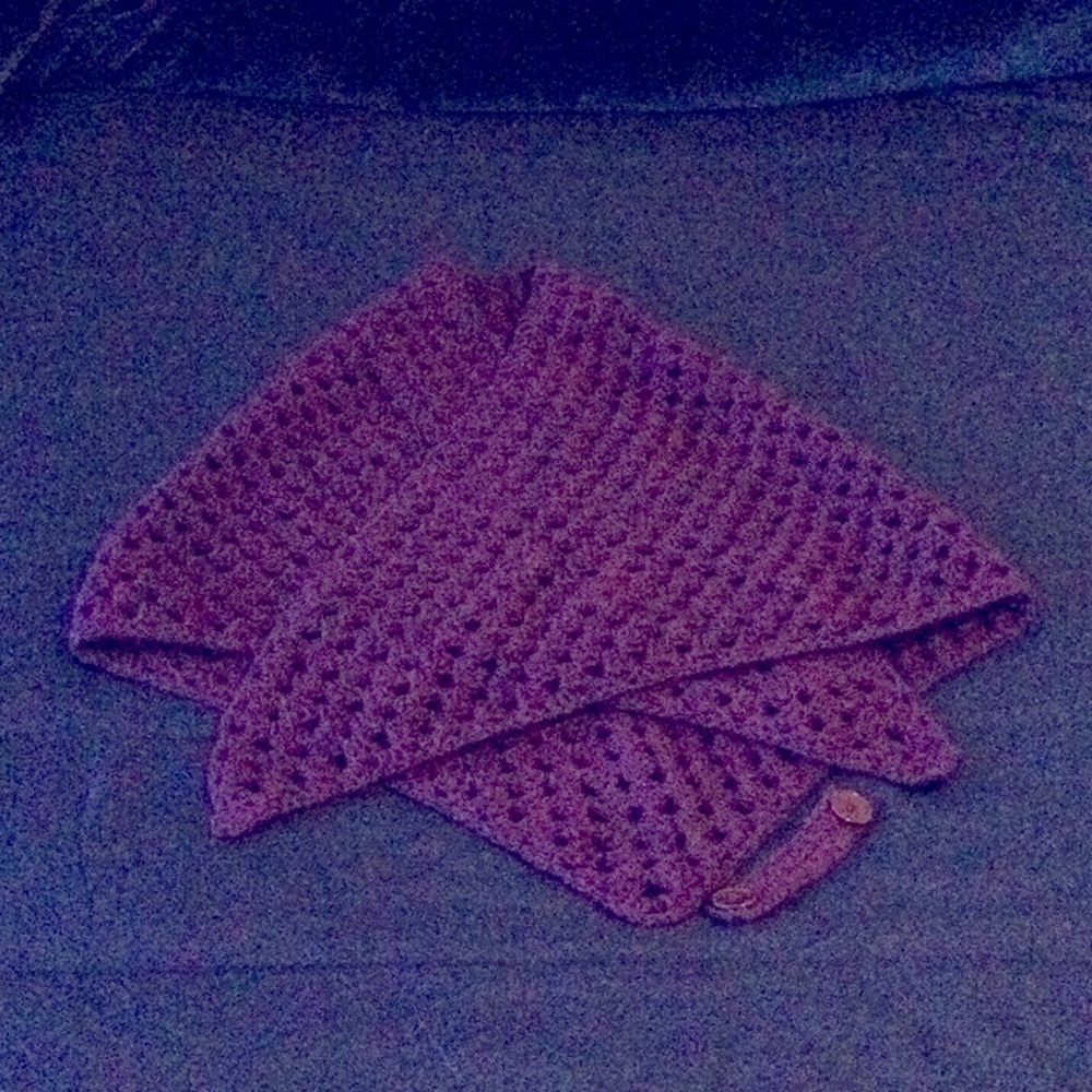 Hand Crocheted Purple Shawl